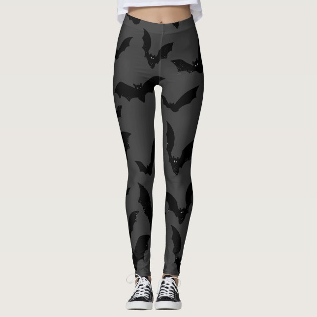 black flying bats leggings (Front)