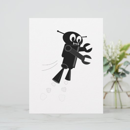 Black Flying Robot (Standing Front)