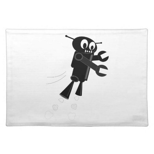 Black Flying Robot Placemat