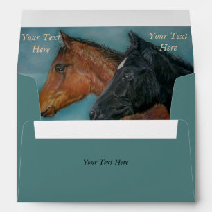 black foal chestnut foal baby horses envelope