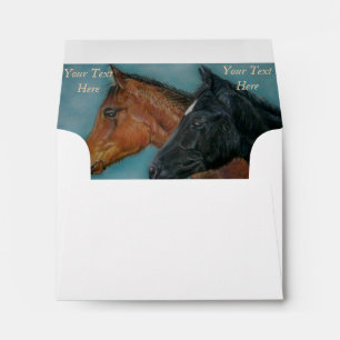 black foal chestnut foal baby horses envelope