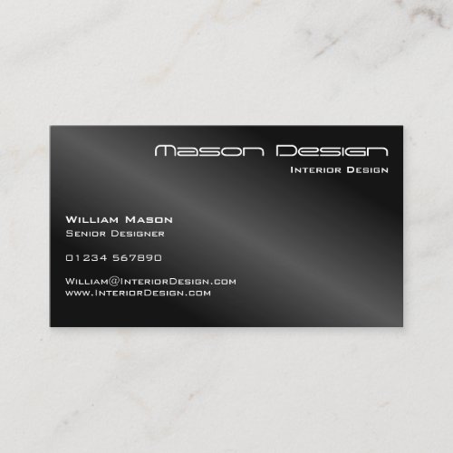 Black Foil Modern Minimalistic Business Card