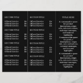 Black Folded Brochure | Custom Modern Business  (Back)