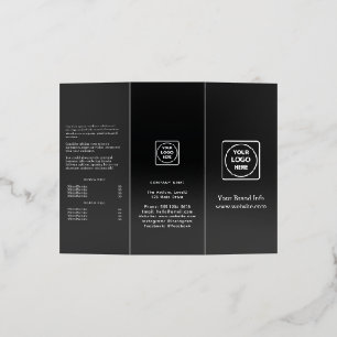 Black Folded Brochures Custom Modern Business