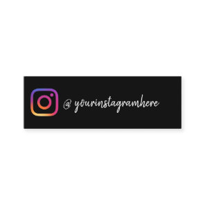 Black follow me on Instagram Mini Business Card