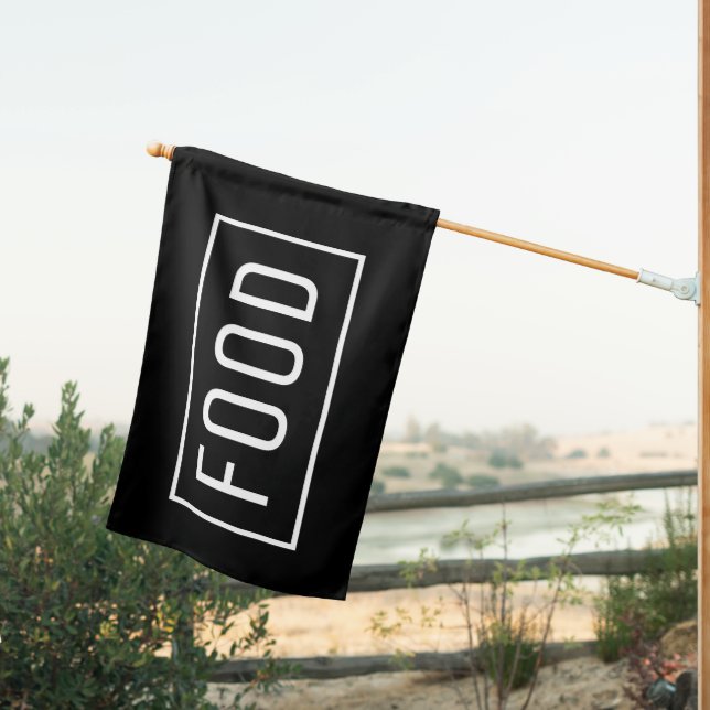 BLACK FOOD SIGN FLAG (Insitu (Back))