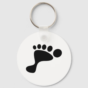 Black Foot Print Keychain