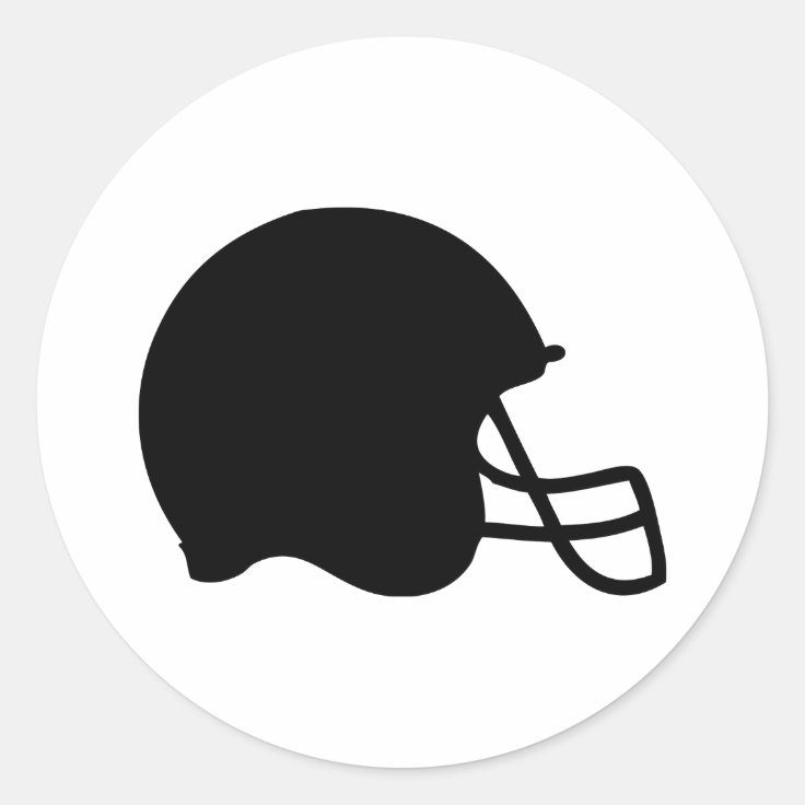 black football helmet icon classic round sticker Zazzle