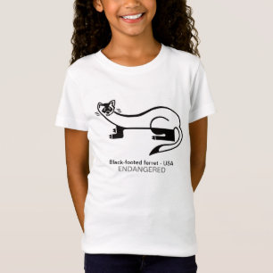  Black-footed FERRET - Endangered animal graphic T-Shirt