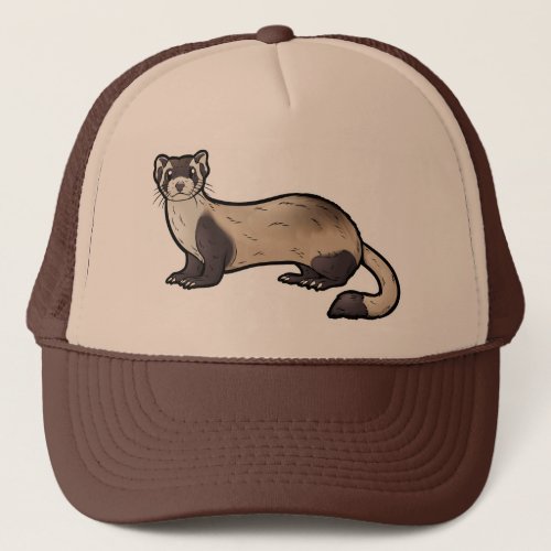 Black Footed Ferret Trucker Hat
