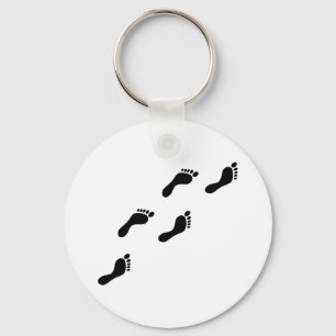 black footprints keychain