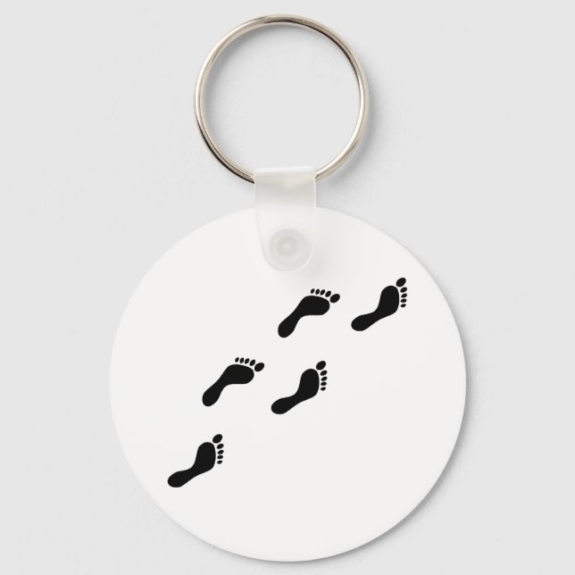 black footprints keychain (Front)