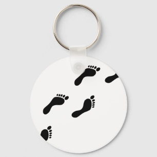 black footprints keychain
