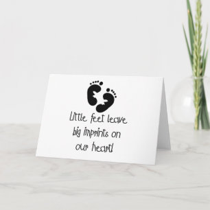 Black Footprints Little Feet Big Imprints Card