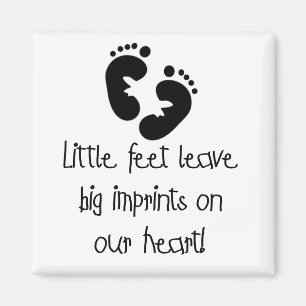 Black Footprints Little Feet Big Imprints Magnet