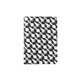 Black Footprints Passport Holder