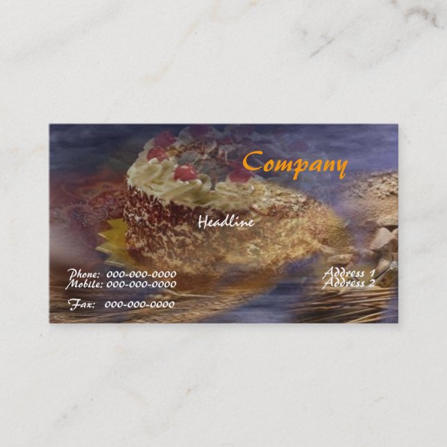 Black Forest Cake Business Card (Front)