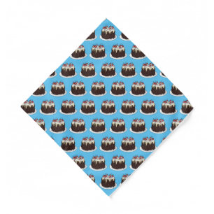 Black Forest cake cartoon illustration  Bandana