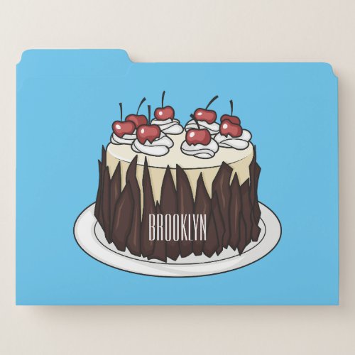 Black Forest cake cartoon illustration  File Folder