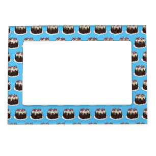 Black Forest cake cartoon illustration  Magnetic Frame