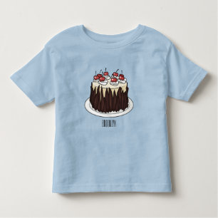 Black Forest cake cartoon illustration Toddler T-shirt