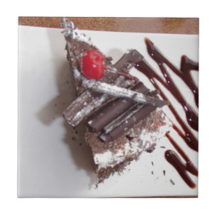 Black forest cake ceramic tile