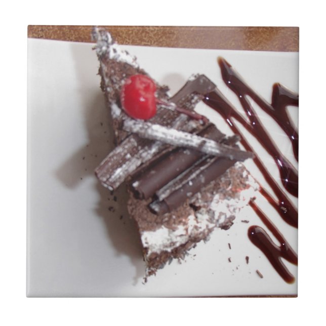 Black forest cake ceramic tile (Front)