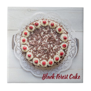 Black Forest Cake for gateau sweet tooth baking Ceramic Tile