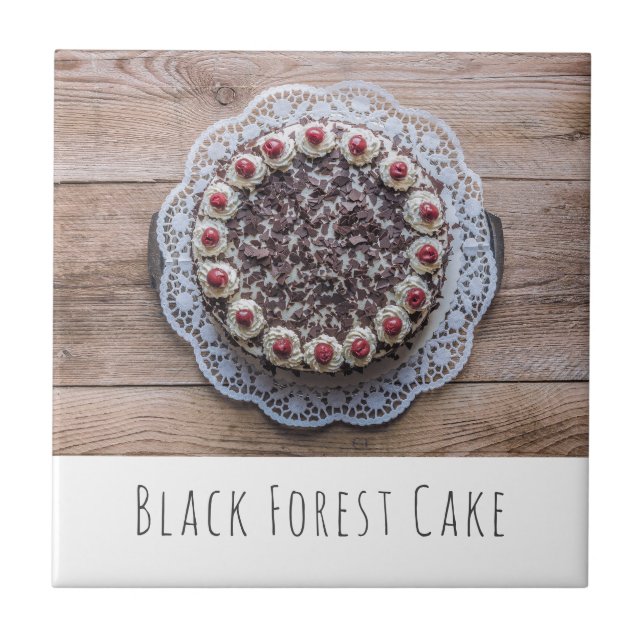 Black Forest Cake Gateau for Confectioners Ceramic Tile (Front)