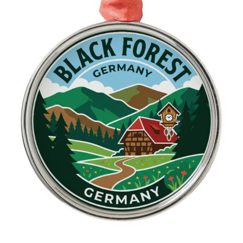 Black Forest Germany Metal Ornament