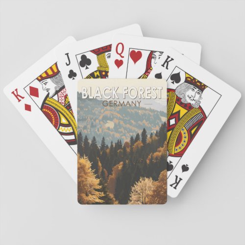 Black Forest Germany Travel Art Vintage Poker Cards