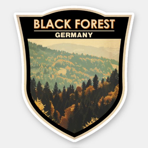 Black Forest Germany Travel Art Vintage Sticker