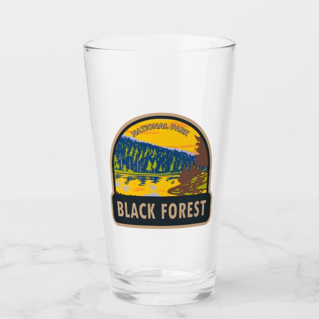Black Forest National Park Germany Vintage Glass (Front)