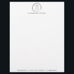 Black Fork Spoon Knife Sketch Catering Logo Letterhead<br><div class="desc">Coordinates with the FORK SPOON KNIFE SKETCH LOGO Business Card Templates by 1201AM. Luxe letterhead for your restaurant or catering business features an illustration of a spoon,  fork & knife centered in a circle and paired with your name or business name underneath. © 1201AM CREATIVE</div>