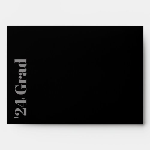 Black Formal Bold Class of 2024 Graduate Envelope