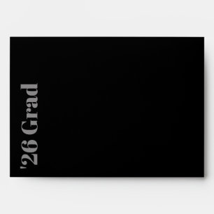 Black Formal Bold Class of 2025 Graduate Envelope