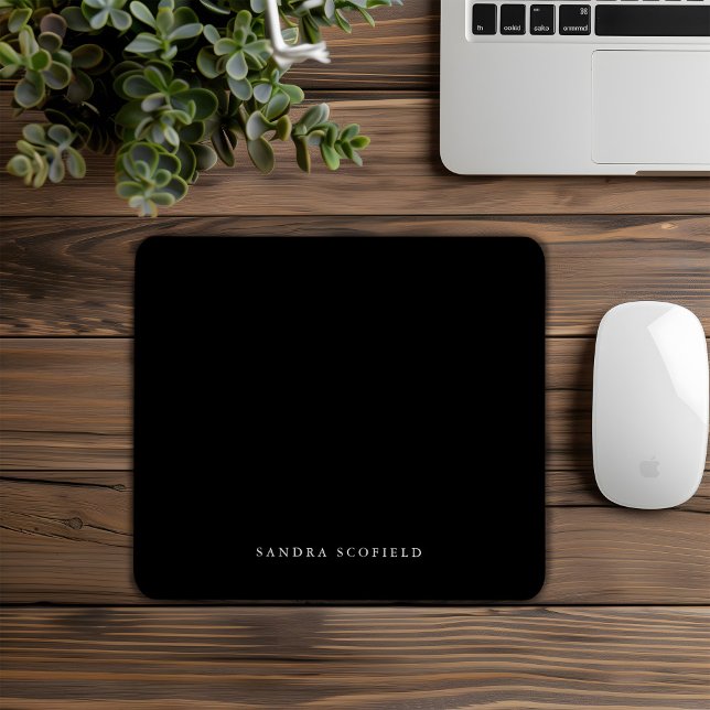 Black Formal Personalized Simple Mouse Pad (Creator Uploaded)