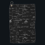 Black Formulas Equations Math  Golf Towel<br><div class="desc">This black golf towel is perfect for the math enthusiast who loves to show off their skills on the course! The towel features formulas and equations in white, making it a great way to show off your knowledge while you're enjoying a round of golf. Illustrated and designed by Patricia Alvarez....</div>