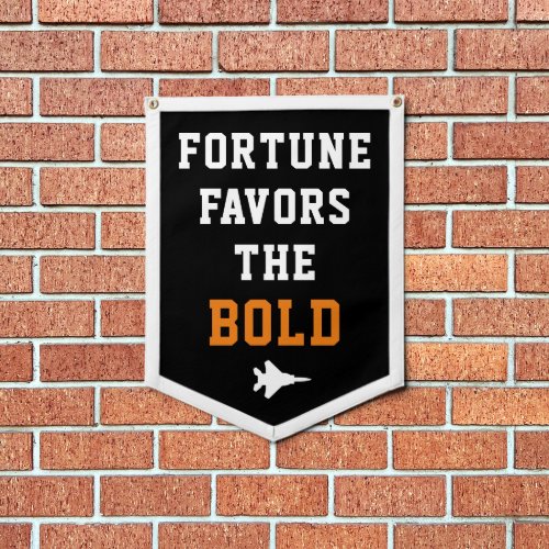 Black Fortune Favors the Bold Tigers F_15E Pennant