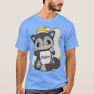 Black Fox For Coffee Lover And Construction Worker T-Shirt