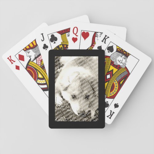 Black Frame Create Your Own Gift Template Playing Cards