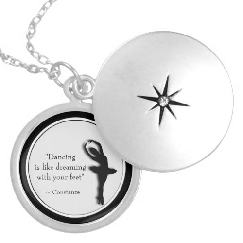 Black frame Dance Motivational Locket