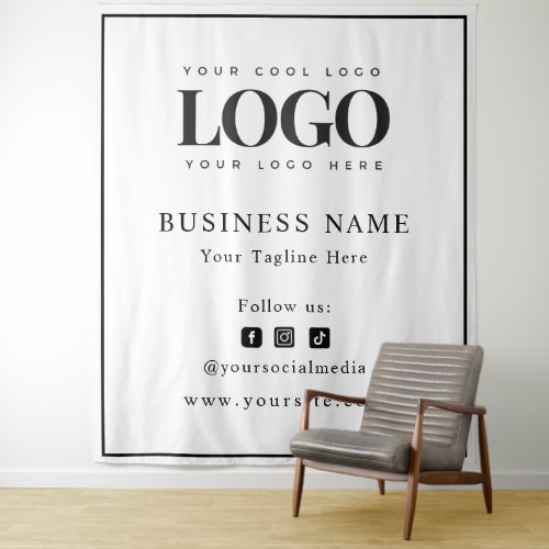 Black Frame Logo  Social Media Business Backdrop