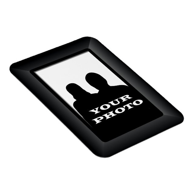 Black Frame Your Photo Premium Magnet Template (Right Side)
