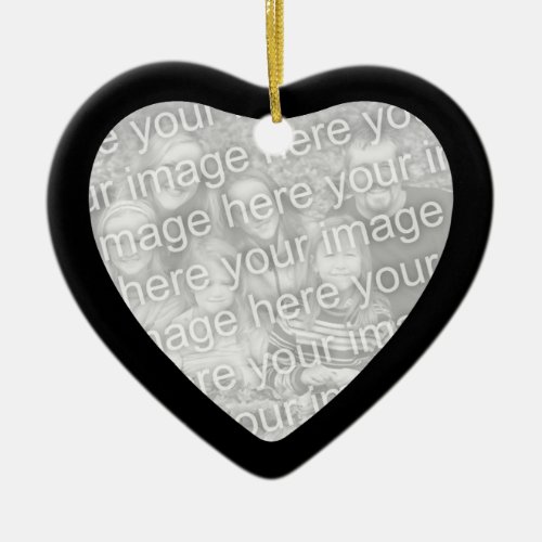 Black Framed Heart Ornament