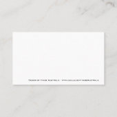 Black Framed Monogram Professional - Business Card (Back)