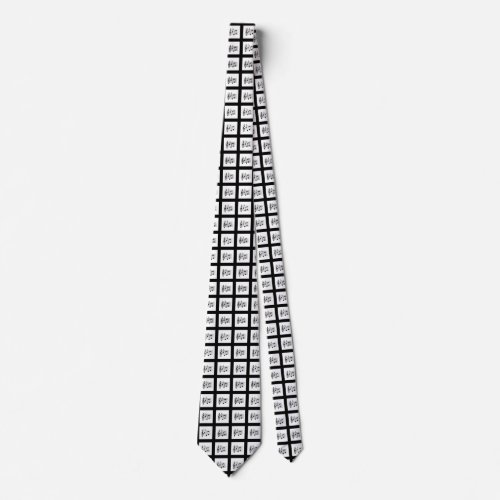 Black Framed Musical Squares Neck Tie