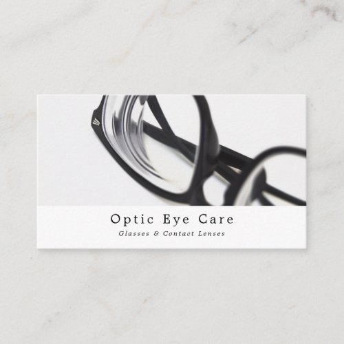 Black Frames Optician Technical Practitioner Business Card