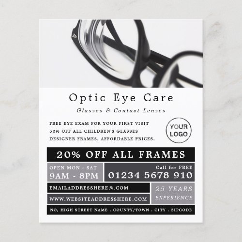 Black Frames Optician Technical Practitioner Flyer