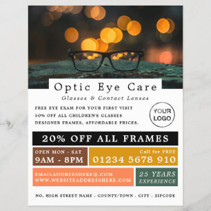 Black Frames, Optician, Technical Practitioner Flyer